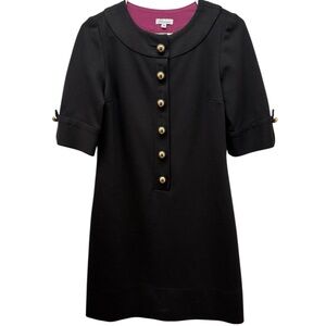 Shoshanna Black Dress with Gold Buttons
